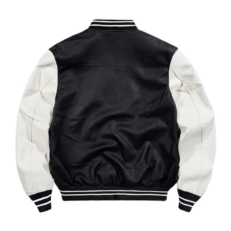 Men's Clothing flight suit jacket men's splicing baseball suit motorcycle suit leather jacket _voghion.com