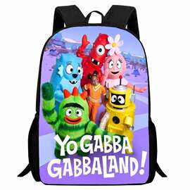 新品印花哟加巴·加巴兰YoGabbaGabba学生书包卡通双肩背包男女生