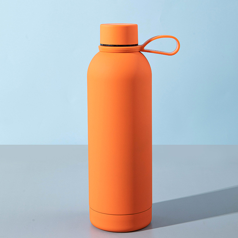 Transfronterizo 304 botella de acero inoxidable taza de vacío de goma pintada con mano portátil al aire libre hervidor de agua deportiva