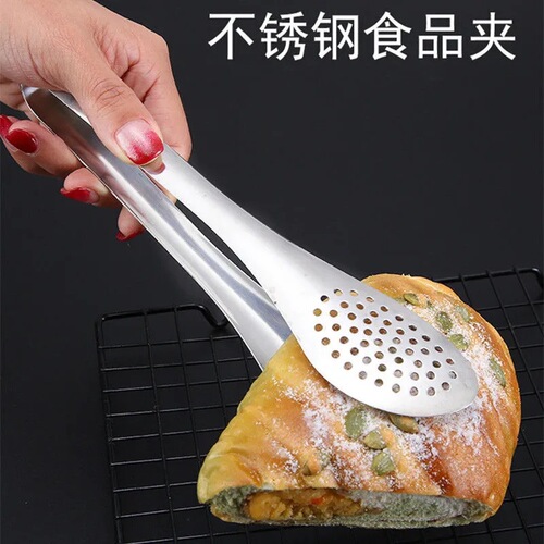 Stainless steel food tongs home kitchen steak tongs barbecue tongs meat tongs baking bread turner food tongs