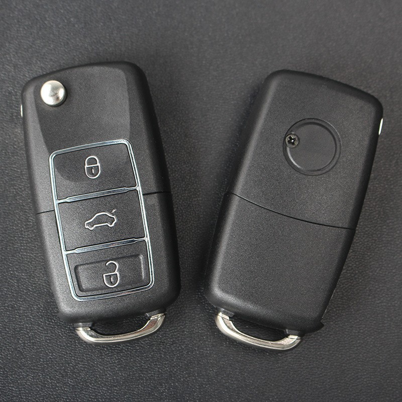 适用大众朗逸宝来polo速腾帕萨特捷达斯柯达汽车钥匙替换外壳防水
