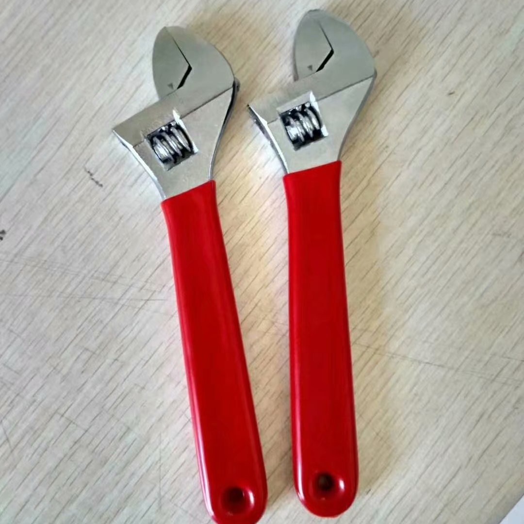 厂家生产锻打沾塑活动扳手681012寸活扳手调节活口扳手