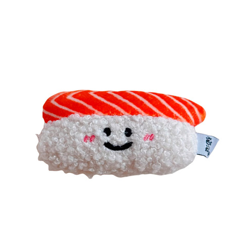 Genuine salmon sweet shrimp sushi funny expression plush refrigerator magnet cute cartoon hole board decorative magnetic sticker