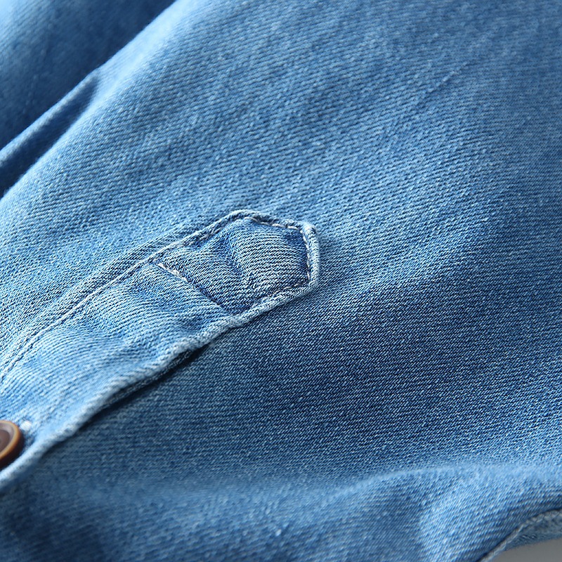 Herren Denim Mantel Locker Passend Frühling Herbst Freizeitjacke_voghion.com