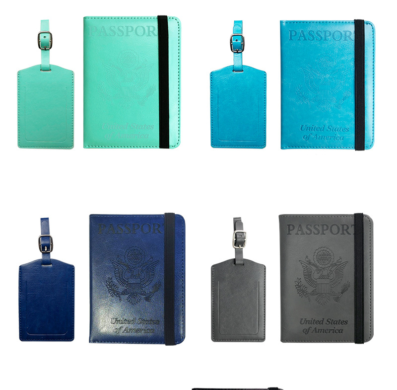 美金夹护照套行李牌套装护照夹