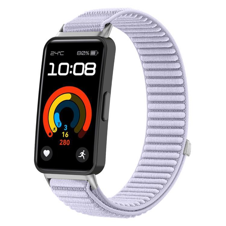 Para Huawei Band10 / 9 / 8 xDfind Wild Mountain Pattern Trenzed Nylon Velcro Bandera