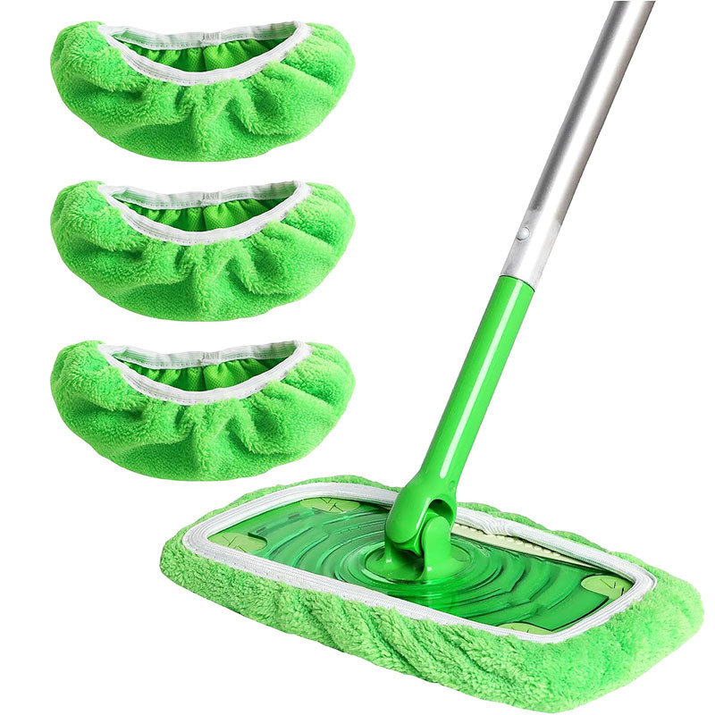 Funda de Repuesto para Trapeador Plano de Microfibra Lavable y Reutilizable
