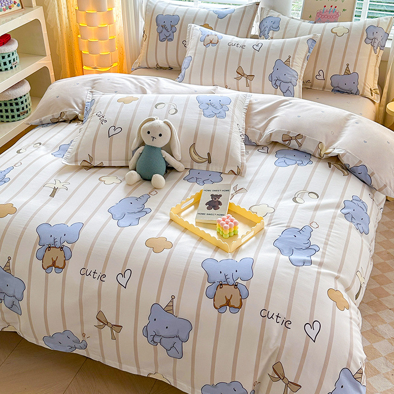 Funda de edredón de algodón puro de una sola pieza dormitorio de estudiantes individual 150x200 funda de edredón ampliada 180x220 doble funda individual