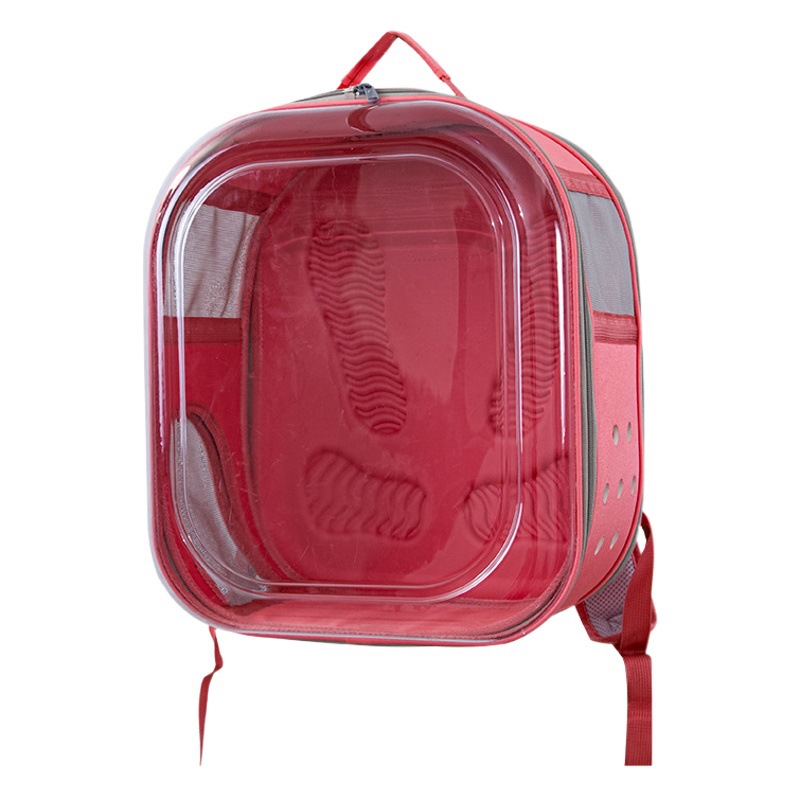 Mochila Transparente para Mascotas de PVC, Transpirable, para Salidas de Mascotas