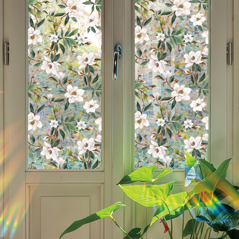 140g Weight Glass paster Home Textiles & Decor Type PVC Material Leaf Pattern Casual, Pastoral Style Casual Pastoral Leaf PVC Glass Paster Wall Art 55