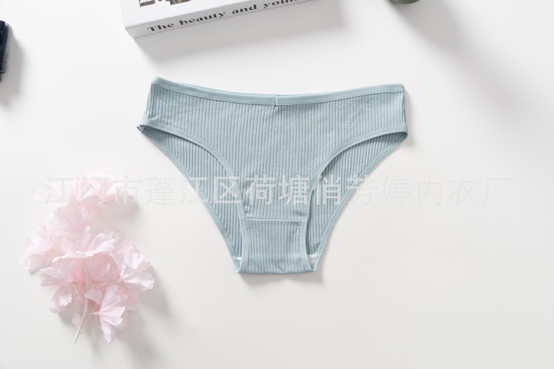 Ropa interior de algodón de las mujeres europeas y americanas transfronterizas cintura baja levantamiento de cadera calzoncillos alta elástica simple ropa interior de niña transpirable comercio exterior