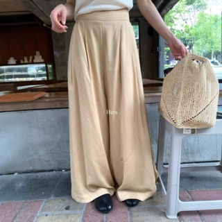 清仓不退换女装批发简约日常穿搭博主淡人感飘飘休闲裤女拖地长裤