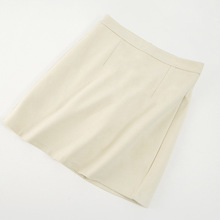 针织毛呢短裙女秋冬2025新款法式高腰短款a字大码休闲包臀半身裙