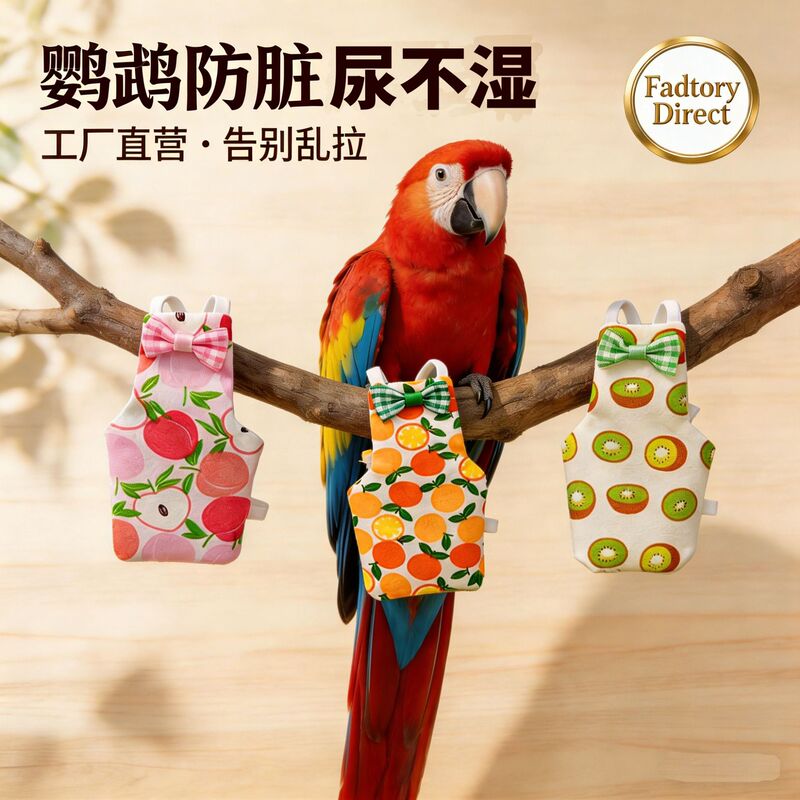 Cross-Border Parrot Clothes, Adjustable Velcro Diapers, Breathable Flight Suits for Cockatiels, Lovebirds, and Cockatoos Cross-Border Parrot Clothes, Adjustable Velcro Diapers, Breathable Flight Suits for Cockatiels, Lovebirds, and Cockatoos