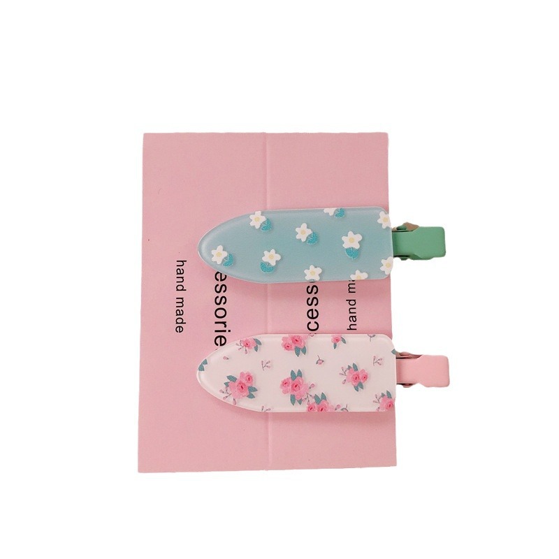 Un par de impresión de arco para niñas pinzas de cabello sin marcas de dibujos animados para mujeres adorables pinzas de cabello para el cabello de bordas rotas