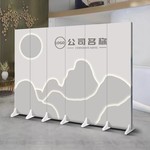 公司前台隔断屏风办公室入户正对门简易折叠移动定制屏风隔断客厅