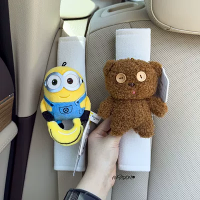 Authentic Minions Car Seatbelt Sürətlər qutusu və əl tormozu başlıqları