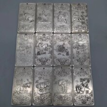 仿古杂项十二生肖铜牌腰牌令牌铜挂牌金属工艺品摆件同款批发
