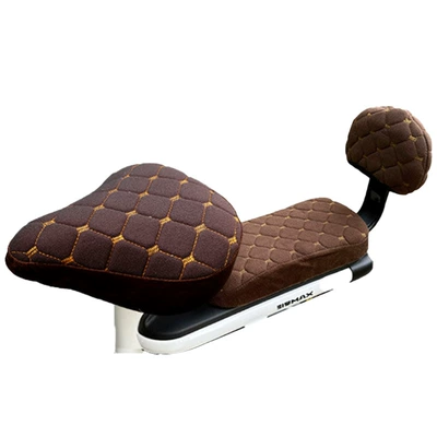 Yadi Emma Electric Bicycle Universal, Electric car cushion - brown-pointed-front-seat-cover-rear-seat-cover-backrest-cover
