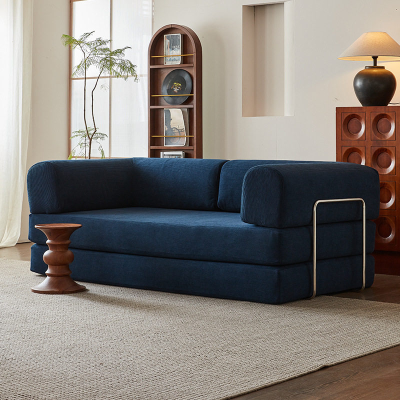 Lujo ligero, se puede sentarse y acostarse, módulo de sofá cama, combinación gratuita, sala de estar de apartamento pequeño, sofá de compresión de rollo transfronterizo