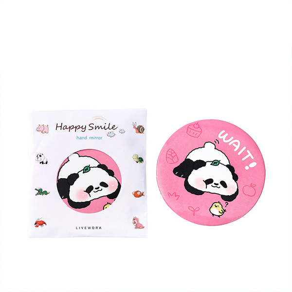 Cartoon cute handheld small mirror for students
