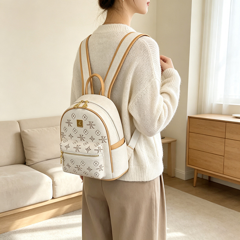 Early autumn lightweight large-capacity backpack with multiple compartments for storage, suitable for school, travel, commuting, and as a small handbag for women Early autumn lightweight large-capacity backpack with multiple compartments for storage, suitable for school, travel, commuting, and as a small handbag for women