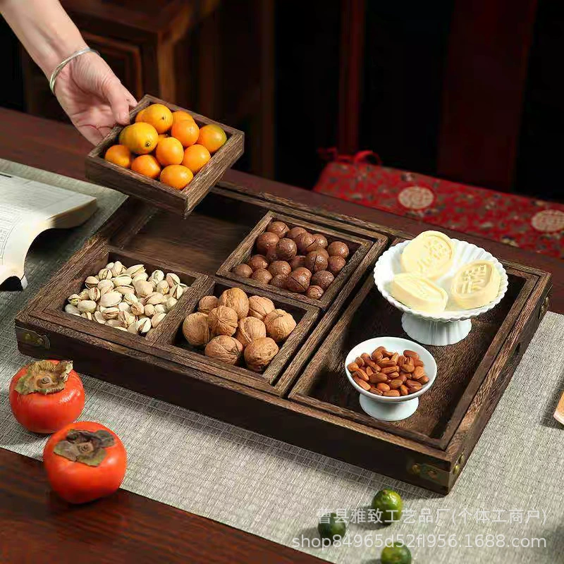 Tongmu карбонизированный набор из семи частей коробки для сухофруктов