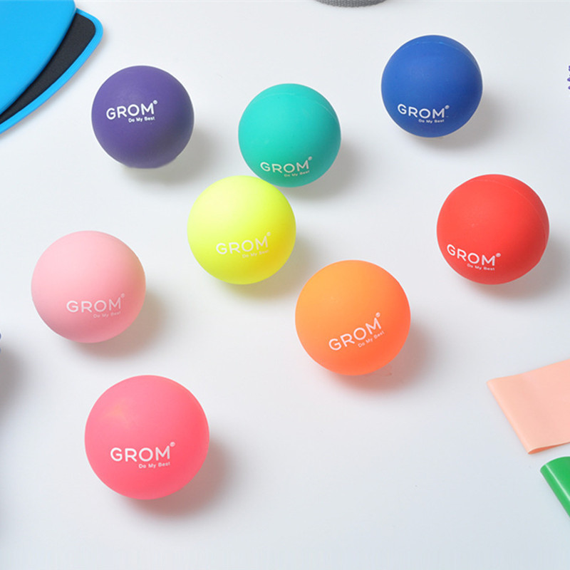 Grom Fascia Ball Yoga Massage Ball Fitness Deep Muscle Relaxation Foot and Wrist Rehabilitation Training Ball Solid