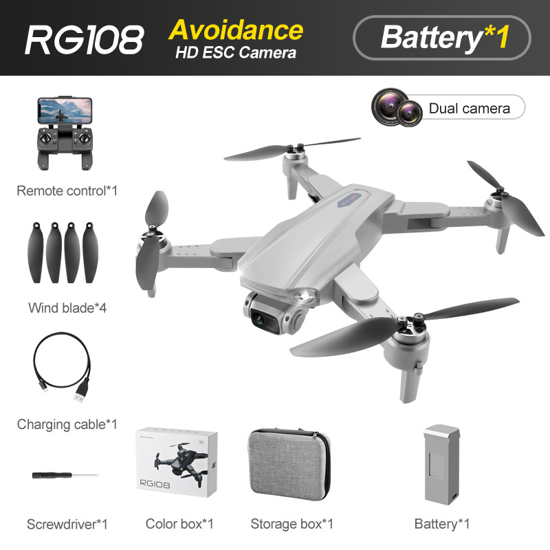 RG108 UAV láser de evitación de obstáculos HD de doble cámara de fotografía aérea motor sin escobillas GPS retorno de cuatro ejes aviones