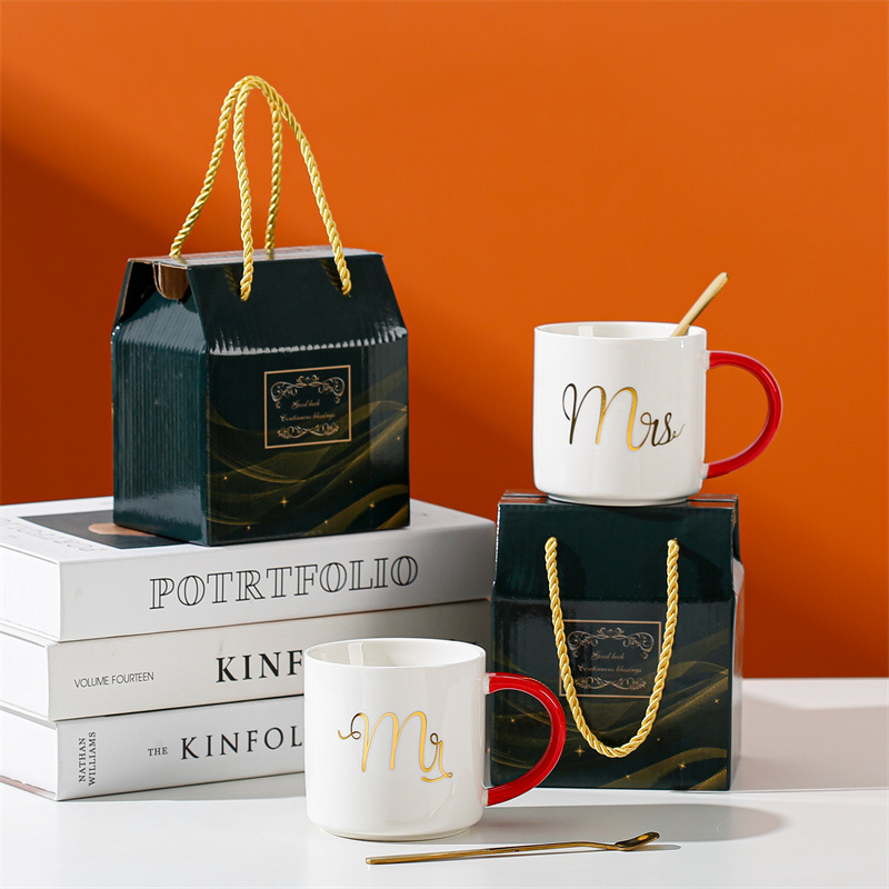 Taza de cerámica creativa taza de café de dibujos animados abre un pequeño evento de regalo publicitario taza de agua LOGO