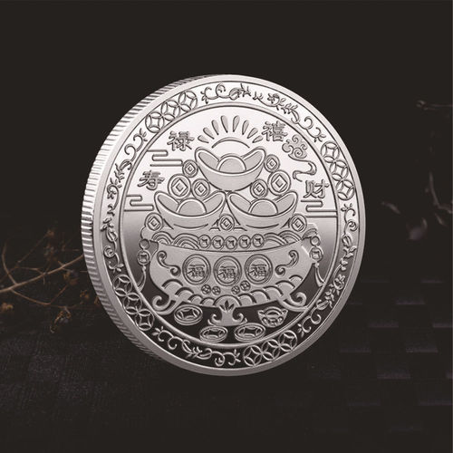 New Good Luck Koi Commemorative Coin Metal Color Painted Commemorative Medal Graduation Season Gifts