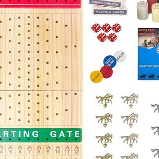 Cross Border New Product Board Game Board Game Horse Racing Board Game, Luxury Durable Metal Horse Festival Board Game