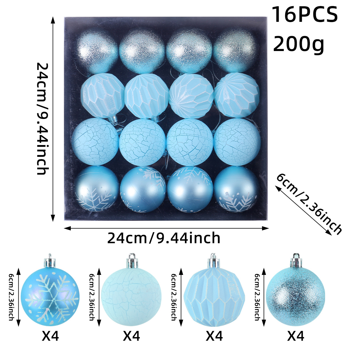 Bolas de Navidad pintadas transfronterizas conjuntos de bolas alienígenas creativas de fiesta de Navidad hotel árbol de Navidad colgantes de decoración