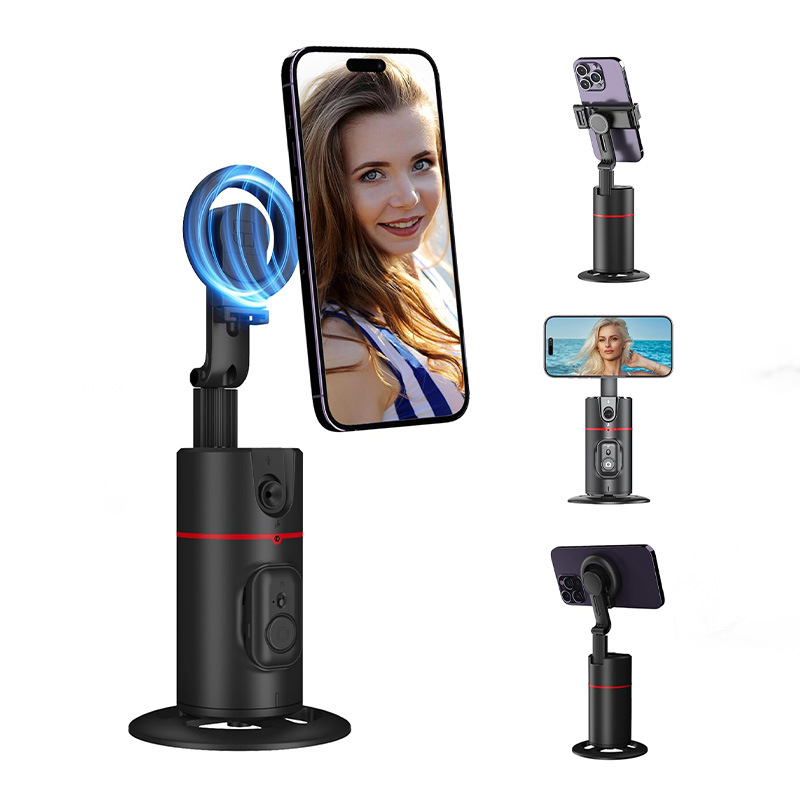 Intelligenter magnetischer Gimbal-Folgekamera-Tischhalter für Live-Streaming und 360°-Gesichtserkennung – Selfie-Stick_voghion.com