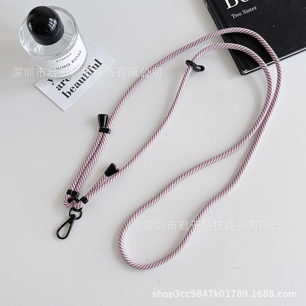 Personalidad japonesa y coreana de doble botón colgante colgante de doble botón colgante ajustable de hombro colgante de cuello para teléfono móvil bolso universal cuerda de botella de agua