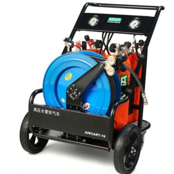 梅思安移动供气源车载正压式长管空气呼吸器4个6.8L气瓶2个UE面罩