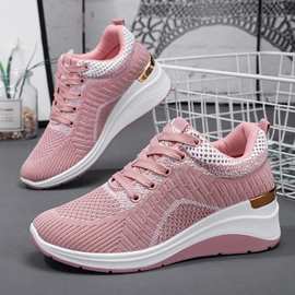 鞋子女春季新款外贸女鞋批发内增高shoes潮鞋透气厚底运动鞋女