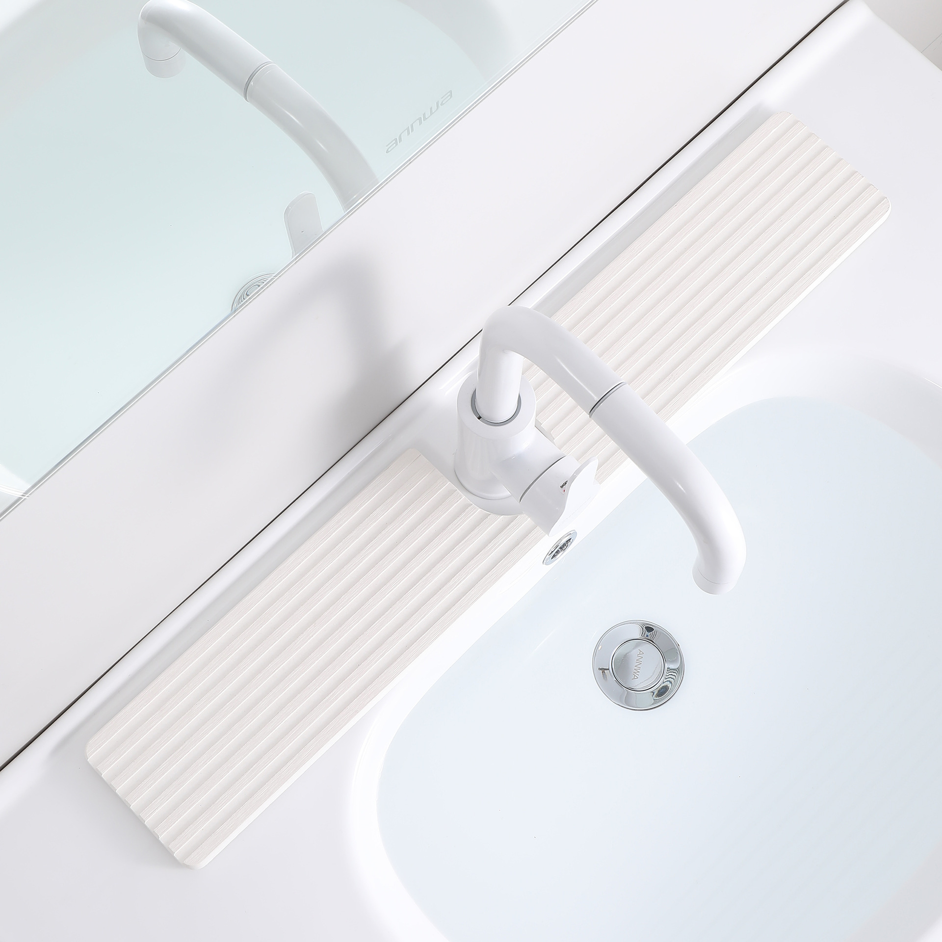 정사각 U자형 직선 홈 화이트