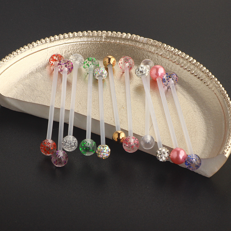 Crown 11-Piece Body Piercing Jewelry Set - Industrial Barbells, Ear Studs, Soft Rod Bridge, Ear Bone Rings detail image 7