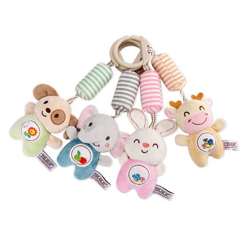 TOLOLO baby wind chime cartoon animal children's stroller bed pendant BB device plush toy soothing wind chime toy