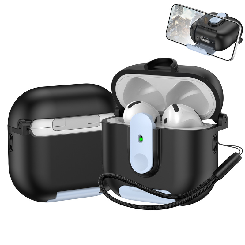 Airpods 4 ヘッドフォンケース Airpods Pro2 保護ケース一体型スタンドヘッドフォンケース 2/3 ユニバーサルに適しています。|undefined