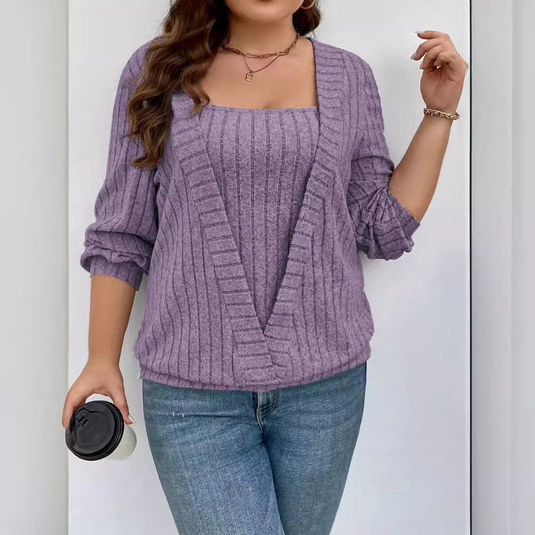 demi-season solid long-sleeve