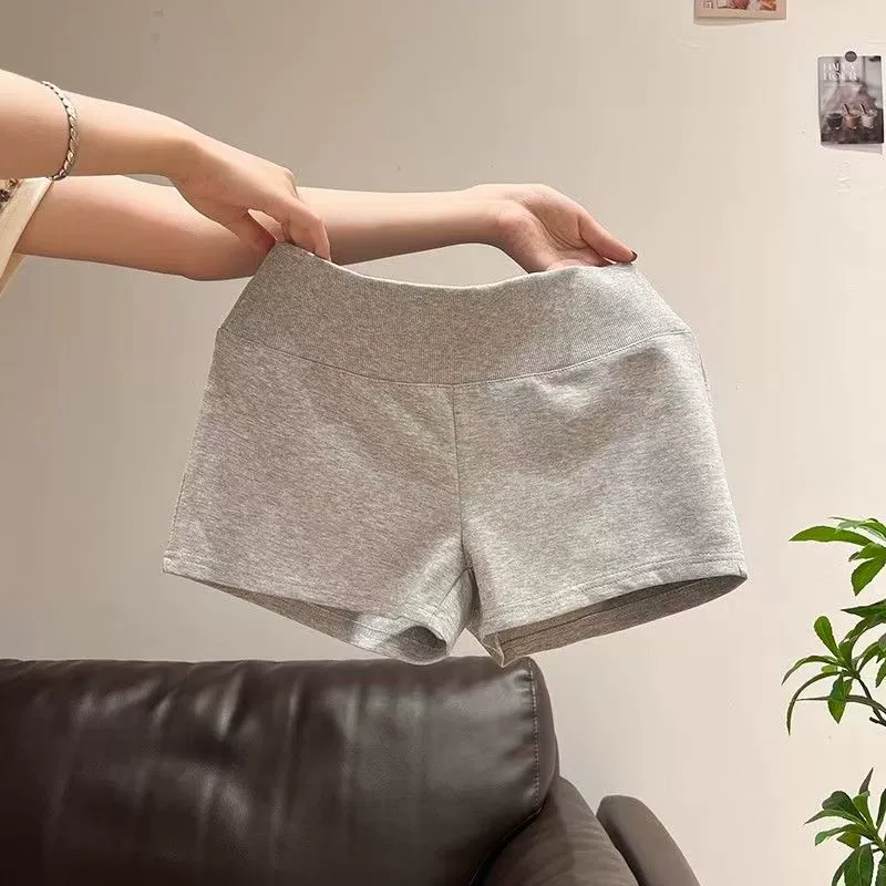 Повседневные хлопчатобумажные шорты женские весенние и летние новые корейские простые тонкие тонкие, тонкие, короткие спортивные брюки