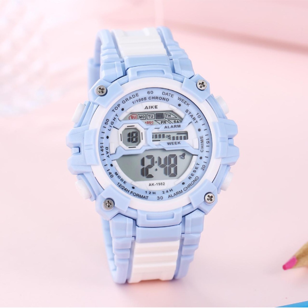 Nuevo estilo británico simple reloj electrónico de color de empalme estudiantes niños reloj de pulsera universal fresco reloj electrónico de alta calidad