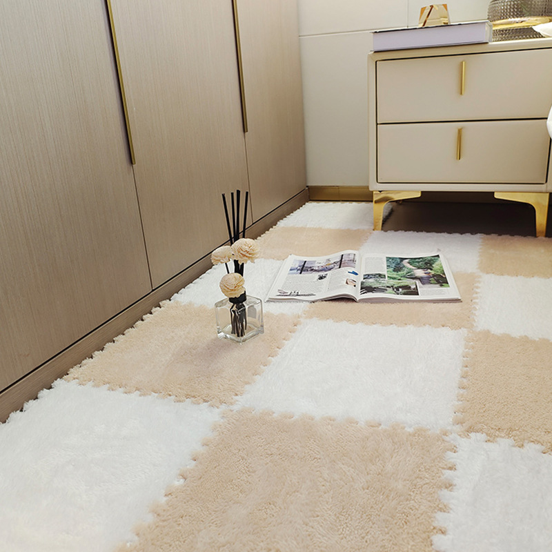 Alfombrilla piso con costuras pelusa arrastre el dormitorio s alfombras espuma cortables