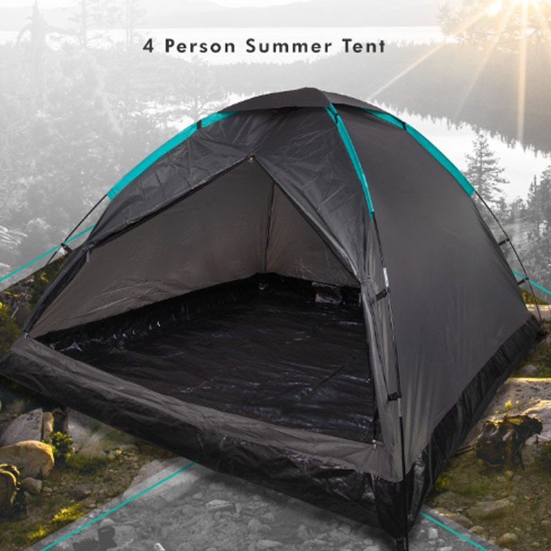 Disfrute de la luz al aire libre 2 - 4 personas una sola capa camping carpa portátil a prueba de lluvia y protección solar camping carpa de arena parque