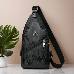 New Trendy Brand Men's Chest Bag Single Shoulder Crossbody Bag Single Shoulder Bag Motorcycle Korean Style Casual Small Chest Bag Men's Bag Trendy