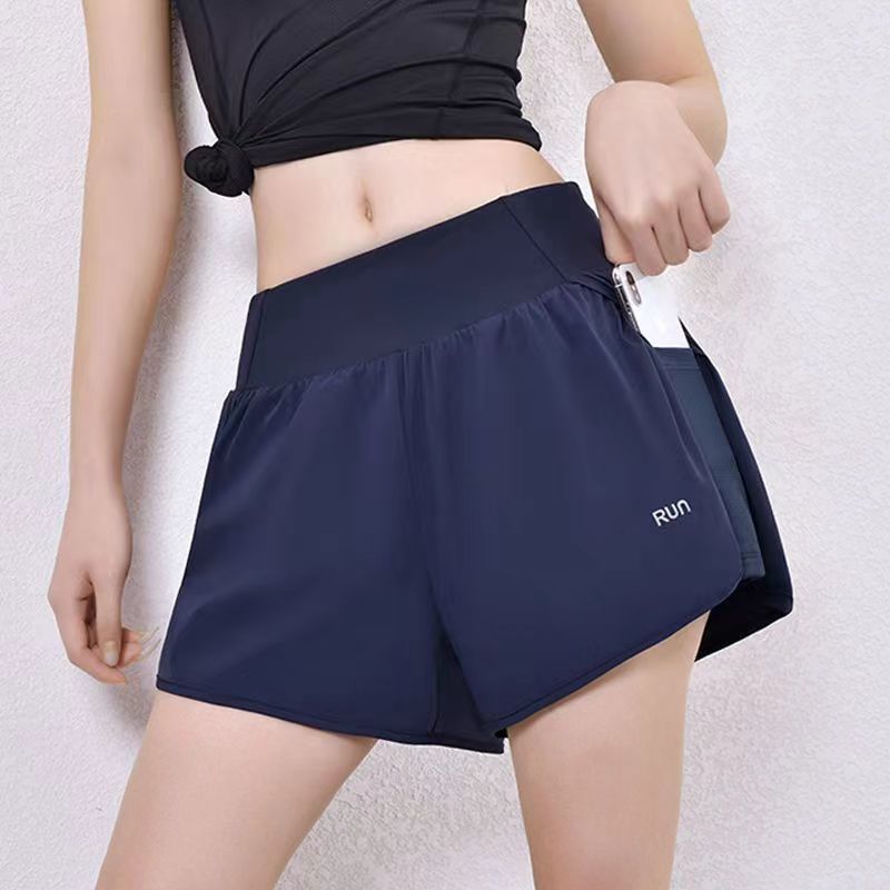 女性用水泳パンツ、偽ツーピース露出防止ラフティング、ハイエンド、速乾性、二層水着、ボクサー、通気性のある女の子用ランニングショーツ|undefined