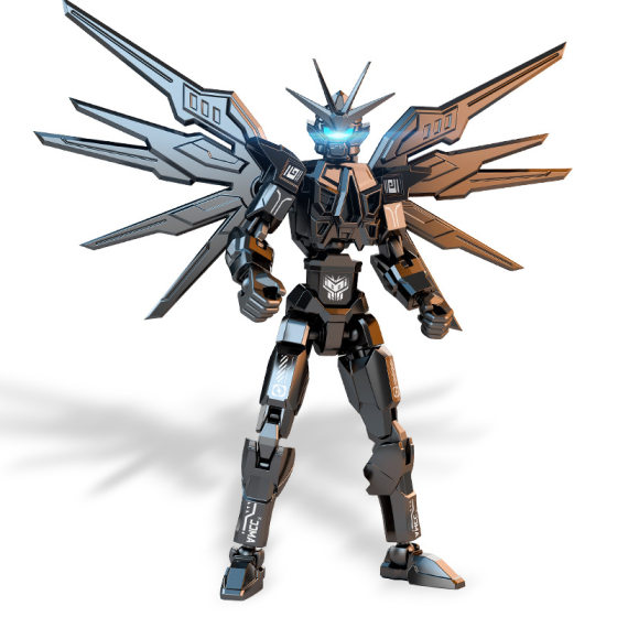 Cross-border new joint man mecha hero lucky 13 figure movable toy 5th generation 3D printing toy assembly