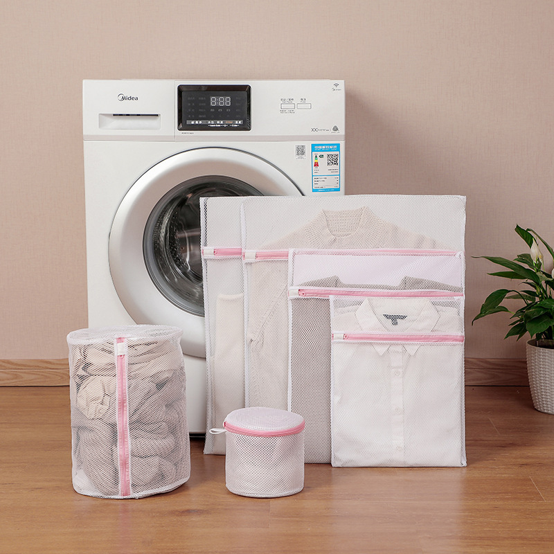 Juego de seis piezas de red gruesa rosa de 70g (pequeño, mediano y grande, cilindro, bolsillo para el pecho)